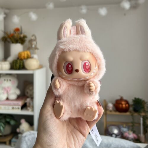 Labubu Monster Kawaii Pink Plush Keychain