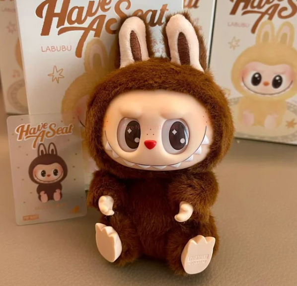Labubu Dark Brown Keychain Plush