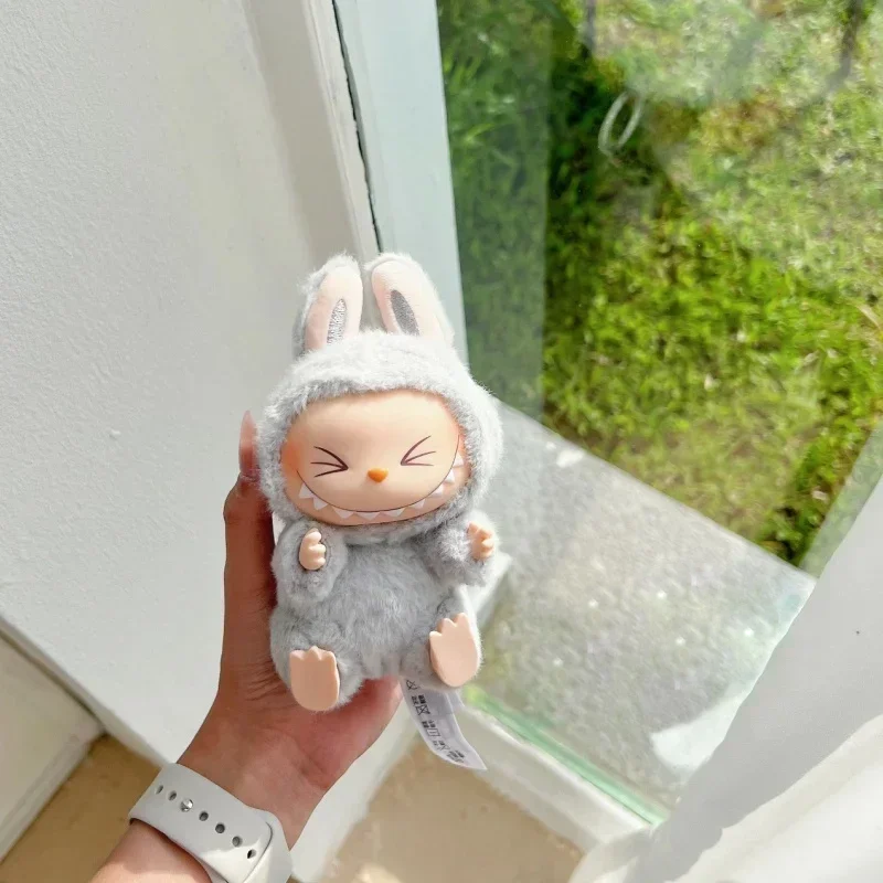 Labubu Grey Plush Keychain