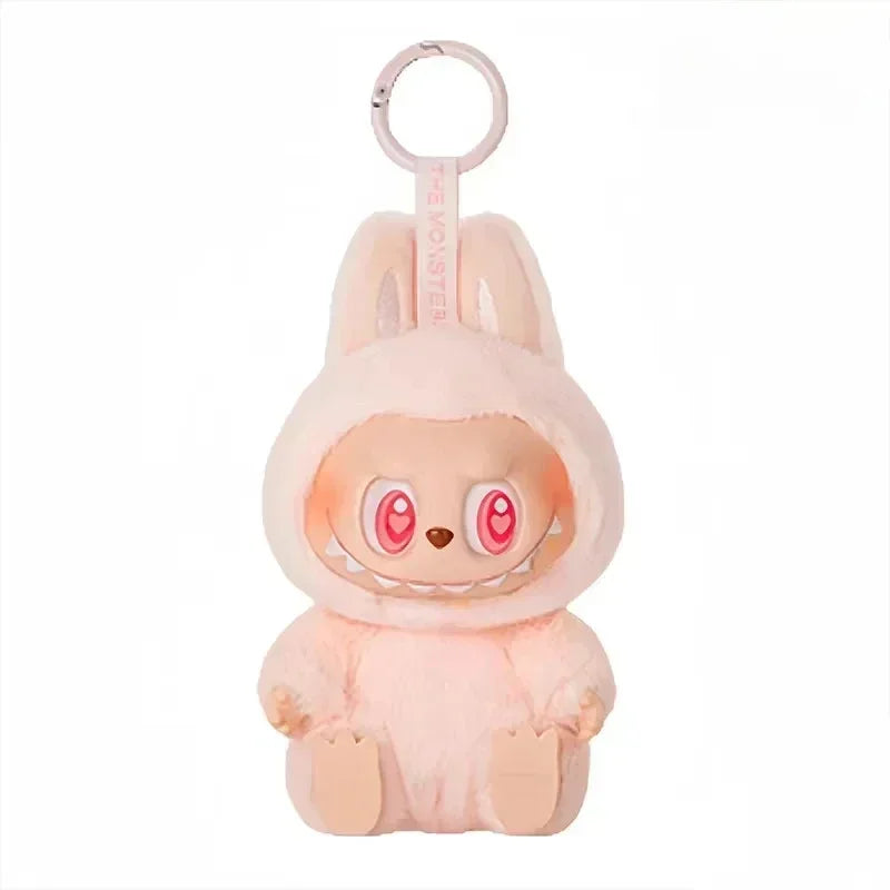 Labubu Monster Kawaii Pink Plush Keychain