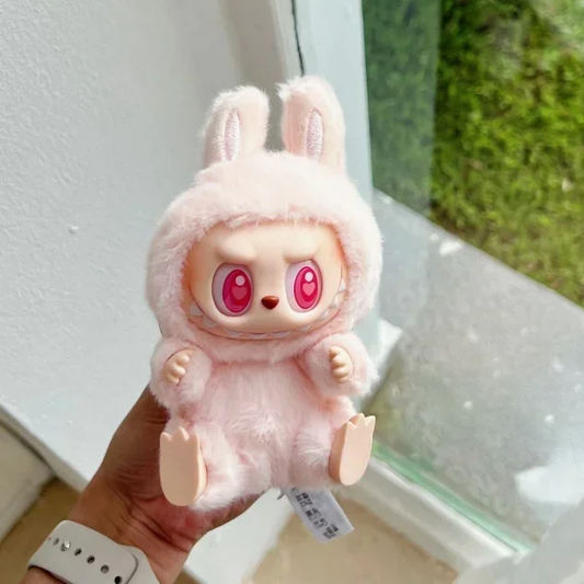 Labubu Monster Kawaii Pink Plush Keychain